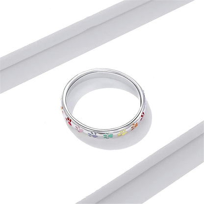 Sterling Silver Ring with Paw Design