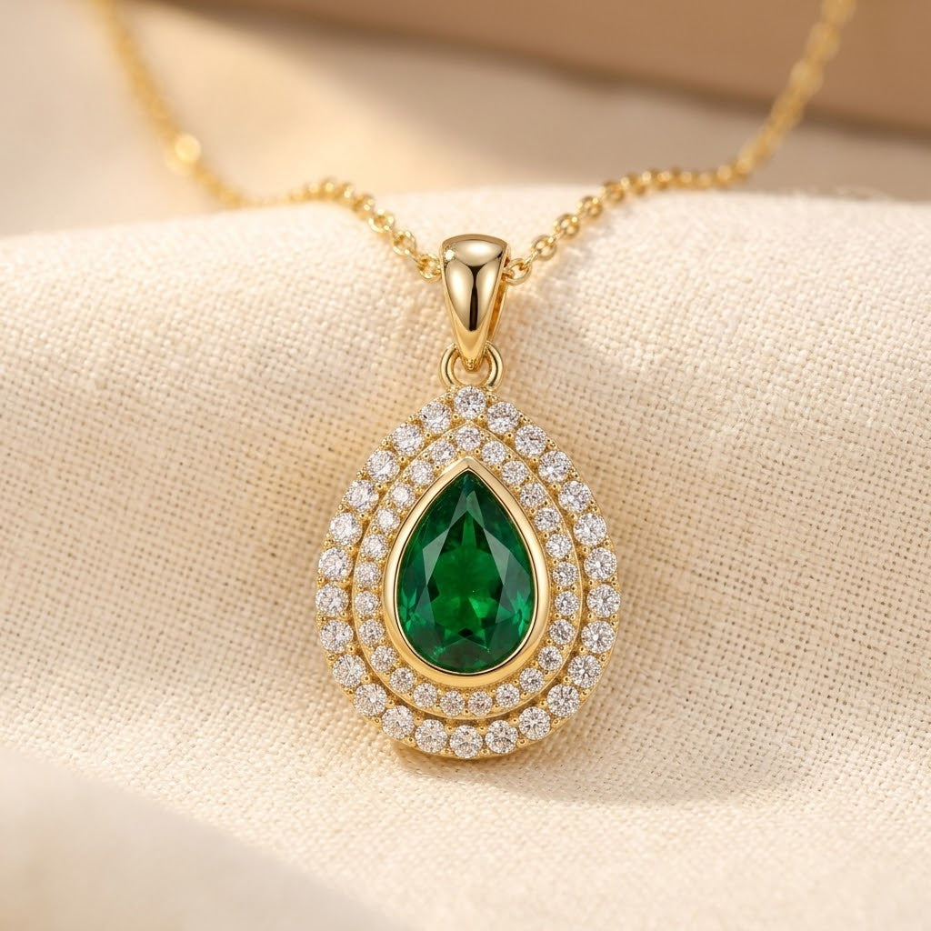 Gold Teardrop Necklace